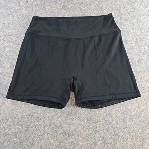 Popflex Biker Athletic Shorts Womens Plus 3X Black High Waist Stretch Workout